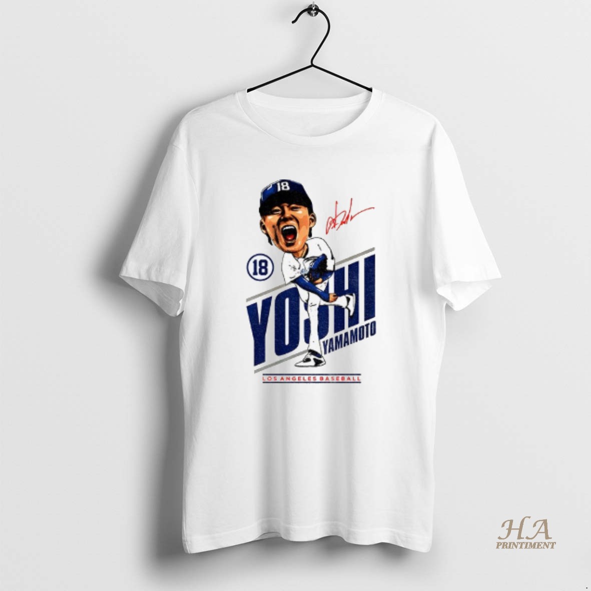 Official Yoshinobu Yamamoto Mvp Big Head Signature Los Angeles Dodgers Mlb 2025 World Series Shirt