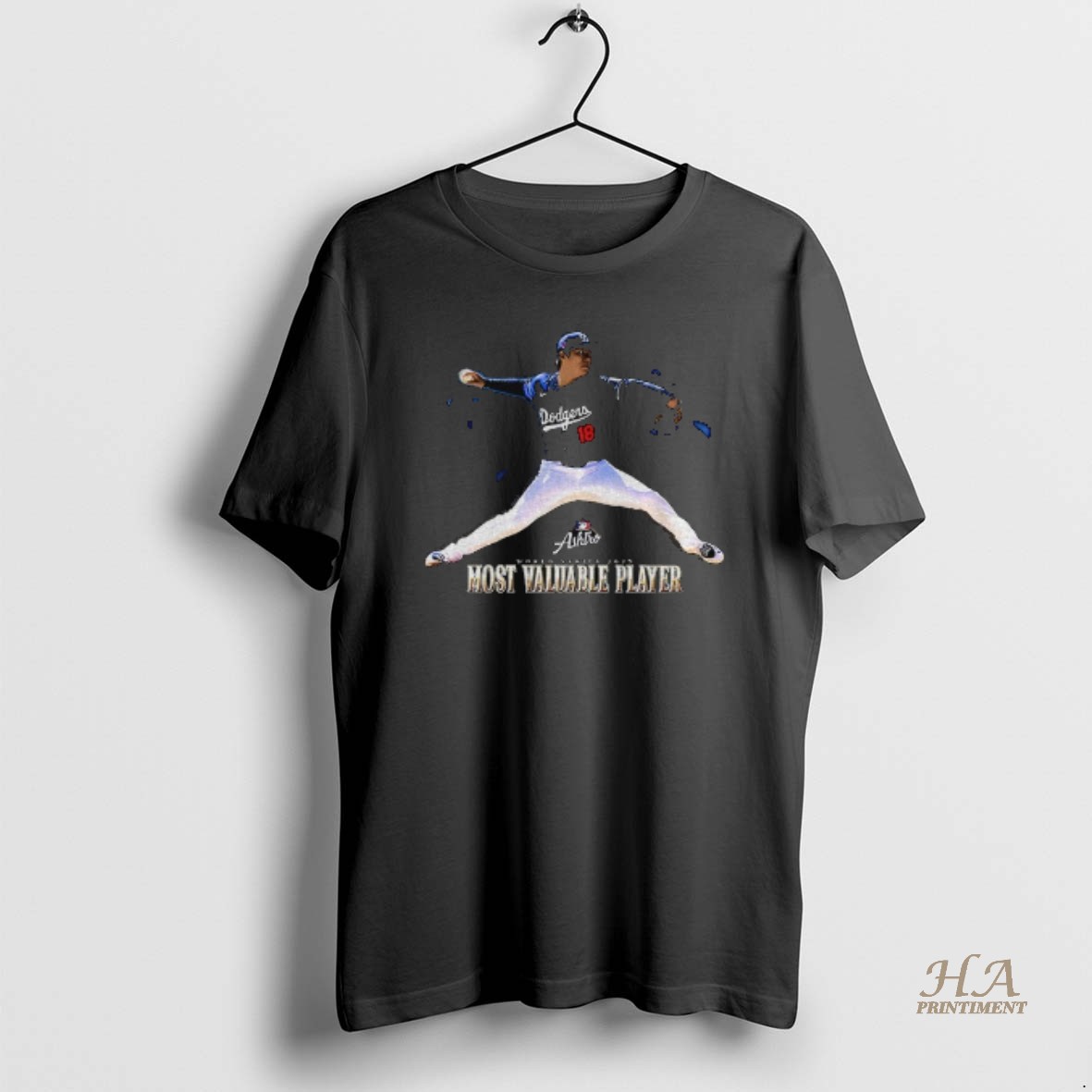 Official Yoshinobu Yamamoto Baseball Throw Los Angeles Dodgers World Series Most Valuable Player Shirt