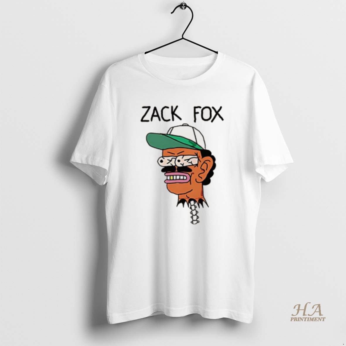 Official Zack Fox Head Bug Eyed Logo T Shirt