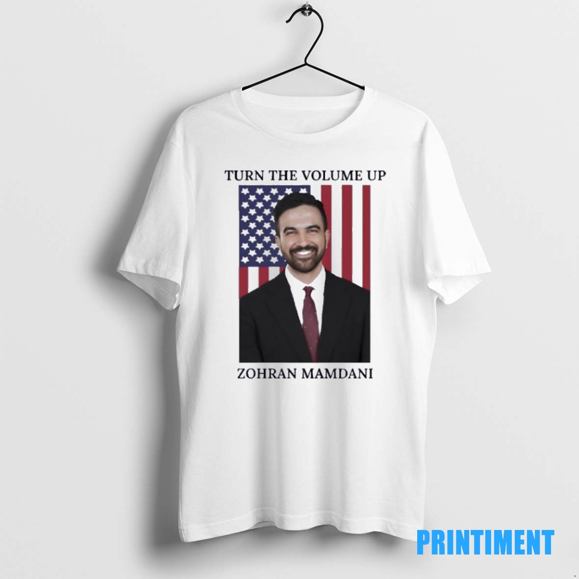 Official Zohran Mamdani Turn The Volume Up Photo Tee Sweater Hoodie