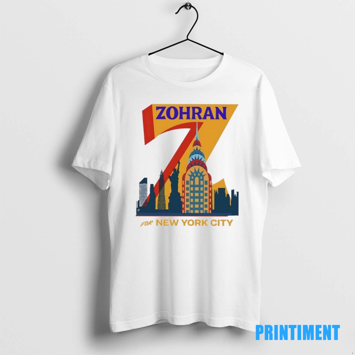 Official Zohran Mamdani Zohran For New York City Skyline Graphic Tee Sweater Hoodie