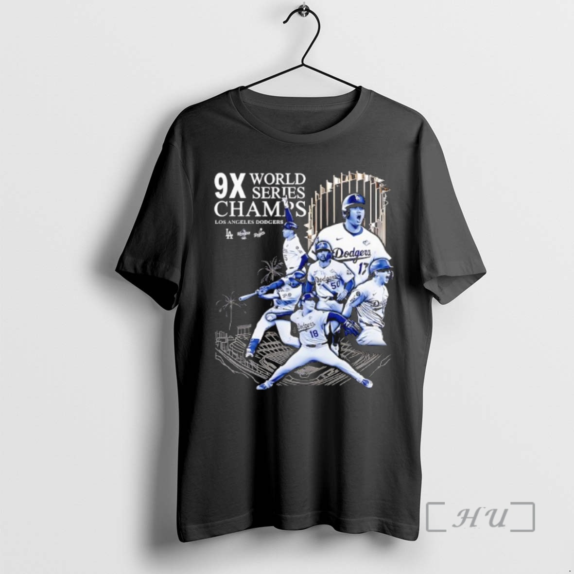 Officials 9x World Series Champs Los Angeles Dodgers Ninth Win Premium T Shirt Sweater Hoodie