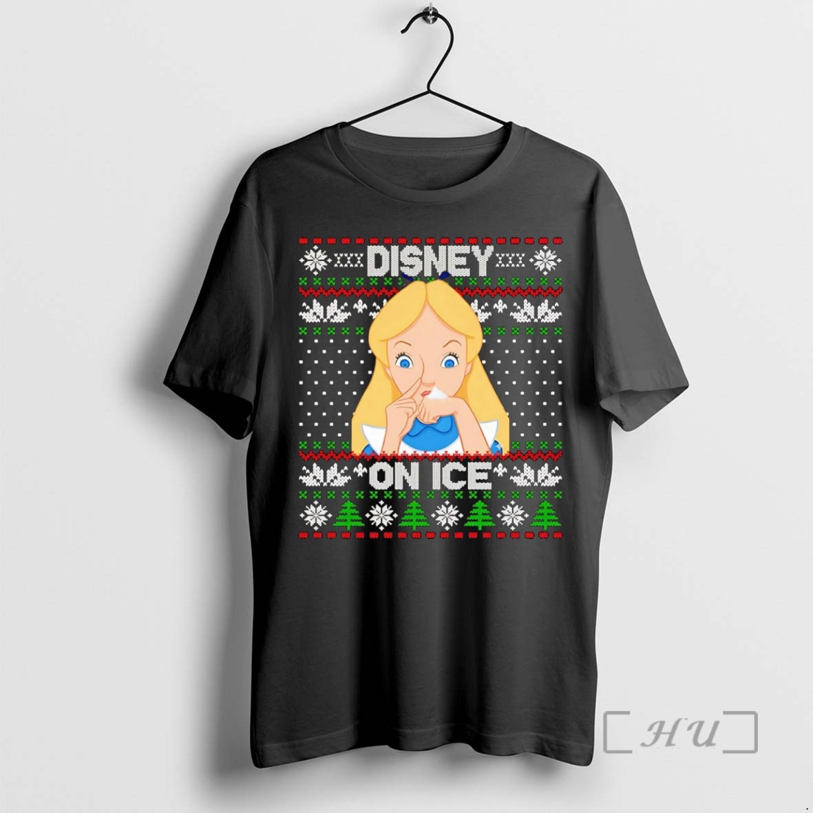 Officials Alice Disney On Ice Ugly Christmas Premium T Shirt Sweater Hoodie