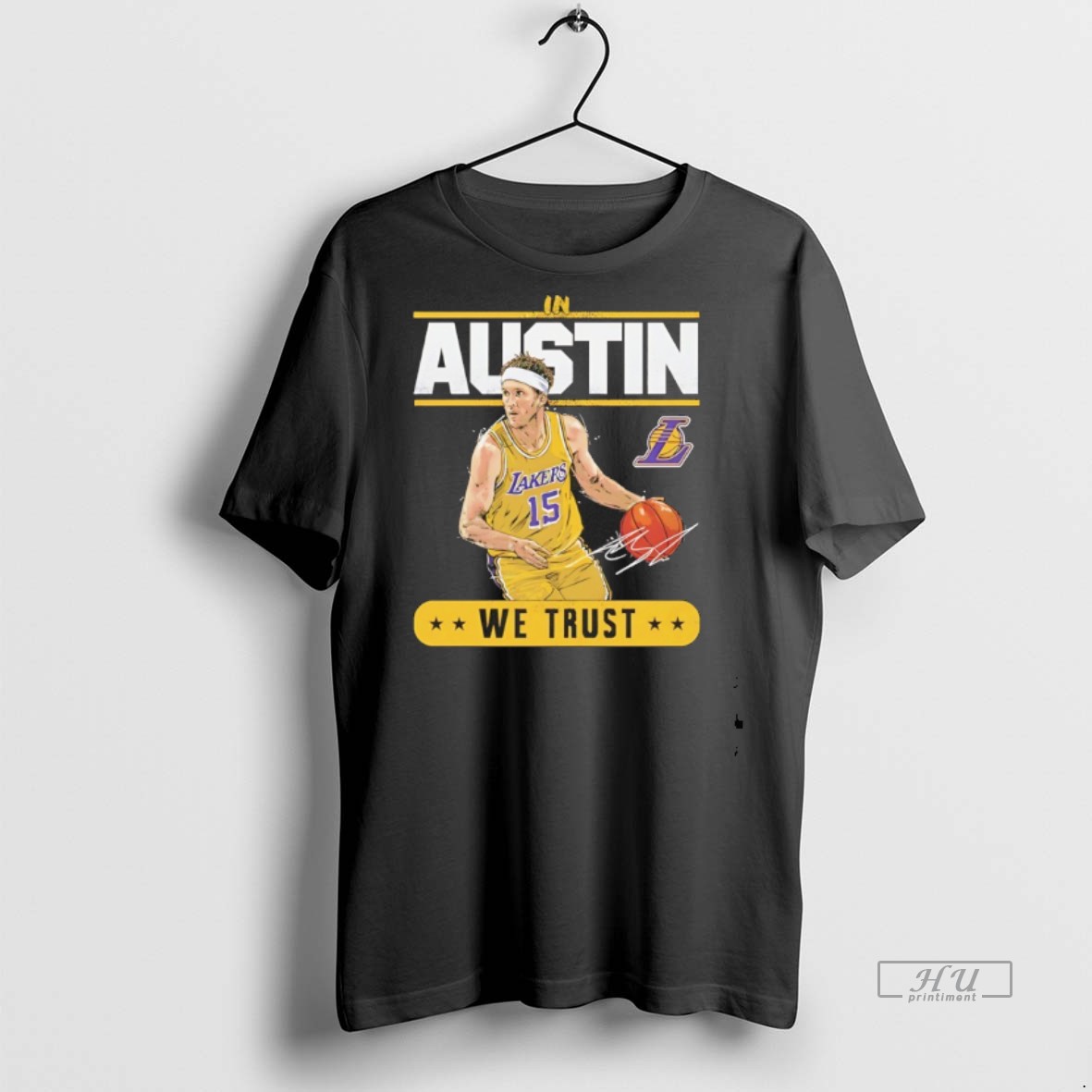Officials Austin Reaves Los Angeles Lakers We Trust Signature Premium Tee Shirt Sweater Hoodie