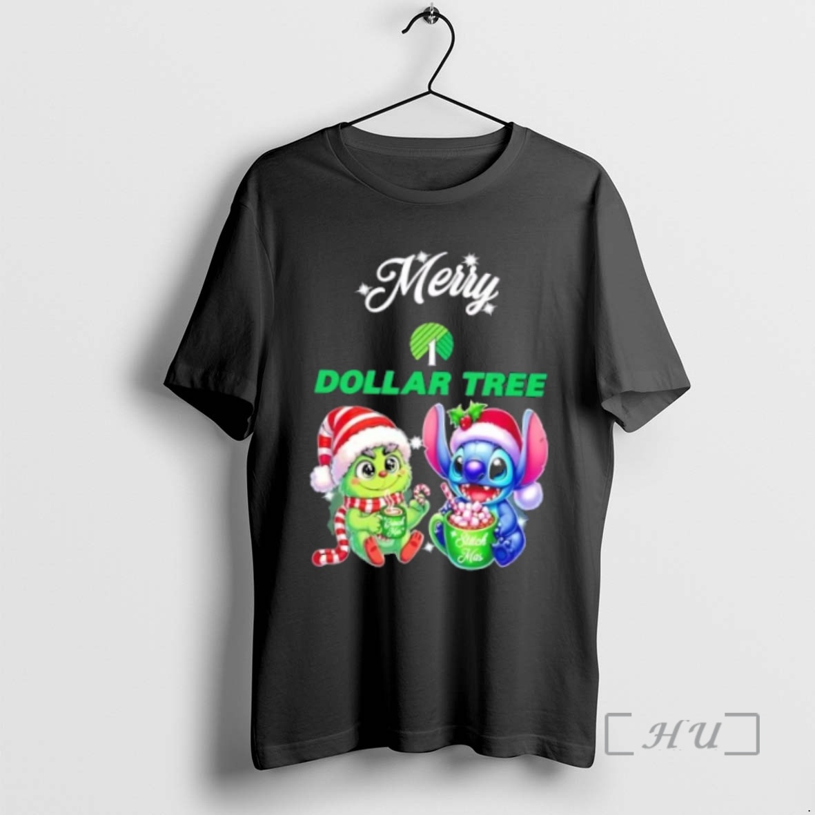 Officials Baby Grinch And Stitch X Dollar Tree Merry Christmas Premium T Shirt Sweater Hoodie