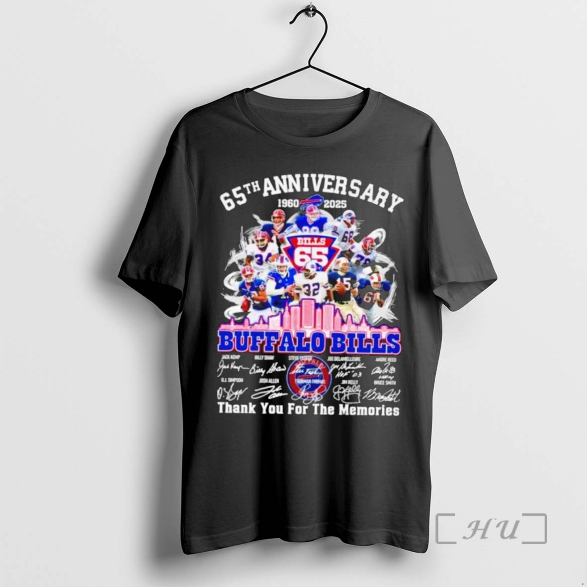 Officials Buffalo Bills 65th Anniversary 1960 2025 Thank You For The Memories Signatures Premium T Shirts Sweater Hoodie