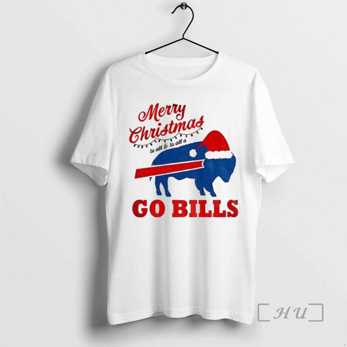 Officials Buffalo Mascot Santa Hat To All And To All A Go Bills Buffalo Bills Merry Christmas 2025 Premium T Shirt Sweater Hoodie