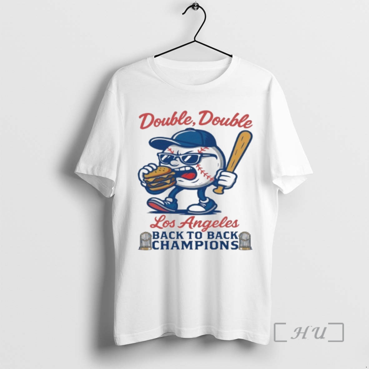 Officials Double Double Los Angeles Dodgers Back To Back World Champions Premium T Shirt Sweater Hoodie