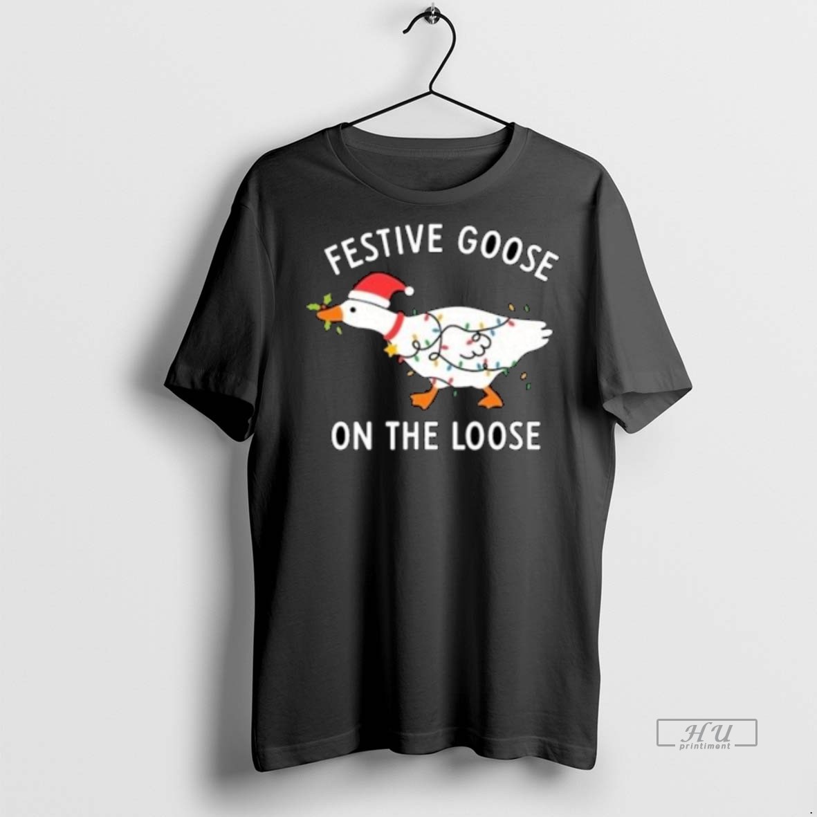 Officials Festive Goose On The Loose Christmas 2025 Circle Black Premium Tee Shirt Sweater Hoodie