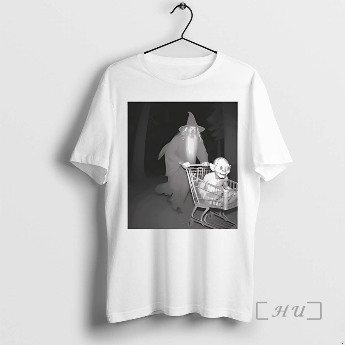 Officials Gandalf Pushing Gollum In Shopping Cart Photo Premium T Shirt Sweater Hoodie