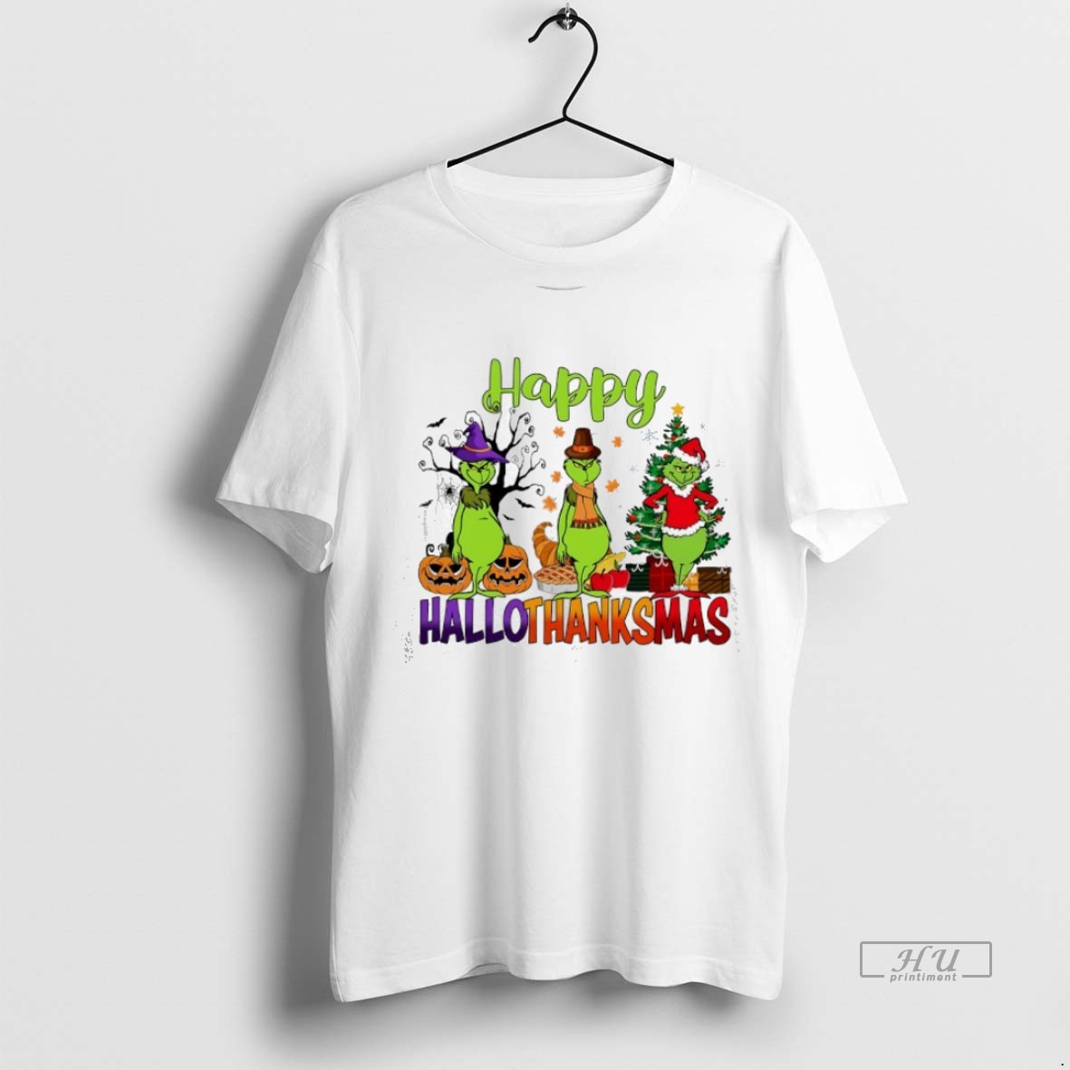 Officials Happy Hallothanksmas Grinch Christmas Premium Tee Shirt Sweater Hoodie