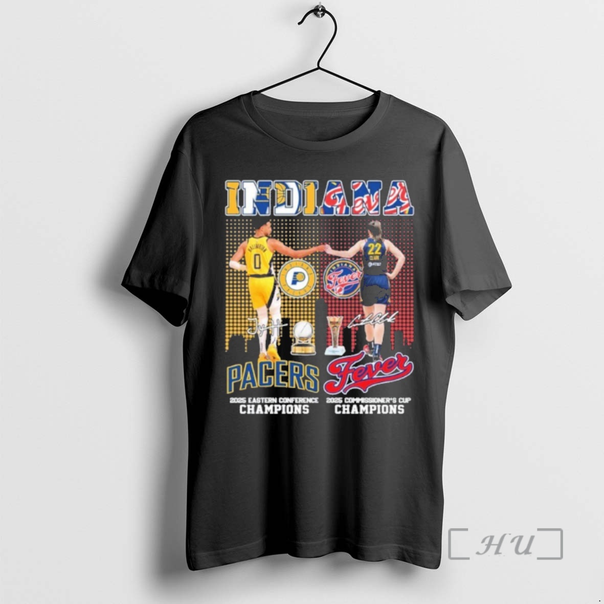 Officials Indianapolis Pacers 2025 Conference Champions And Indiana Fever 2025 Commissioners Cup Champions Premium T Shirt Sweater Hoodie