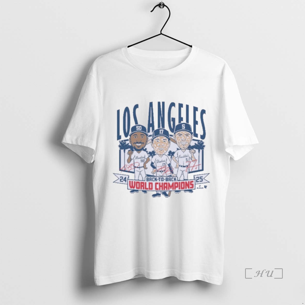 Officials Los Angeles Baseball Back To Back World Champs Caricatures Premium T Shirt Sweater Hoodie