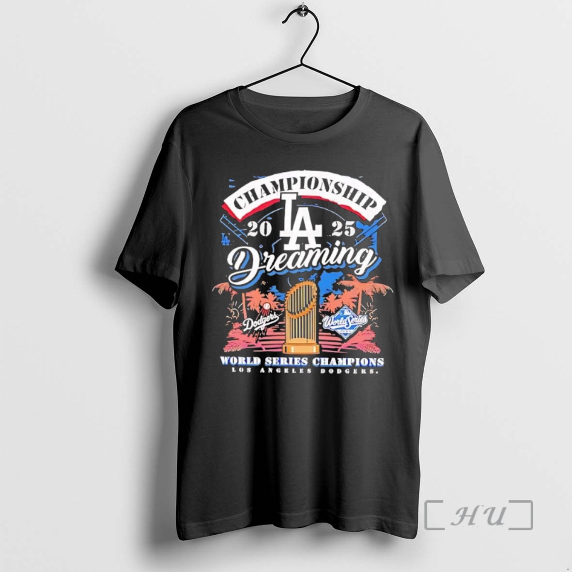 Officials Los Angeles Dodgers 2025 Champions Dreaming World Series Black Premium T Shirts Sweater Hoodie
