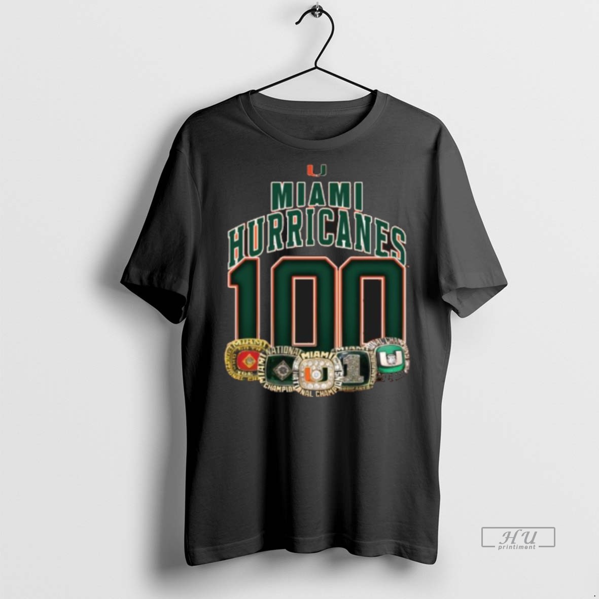 Officials Miami Hurricanes 100 Centennial Rings Premium Tee Shirt Sweater Hoodie