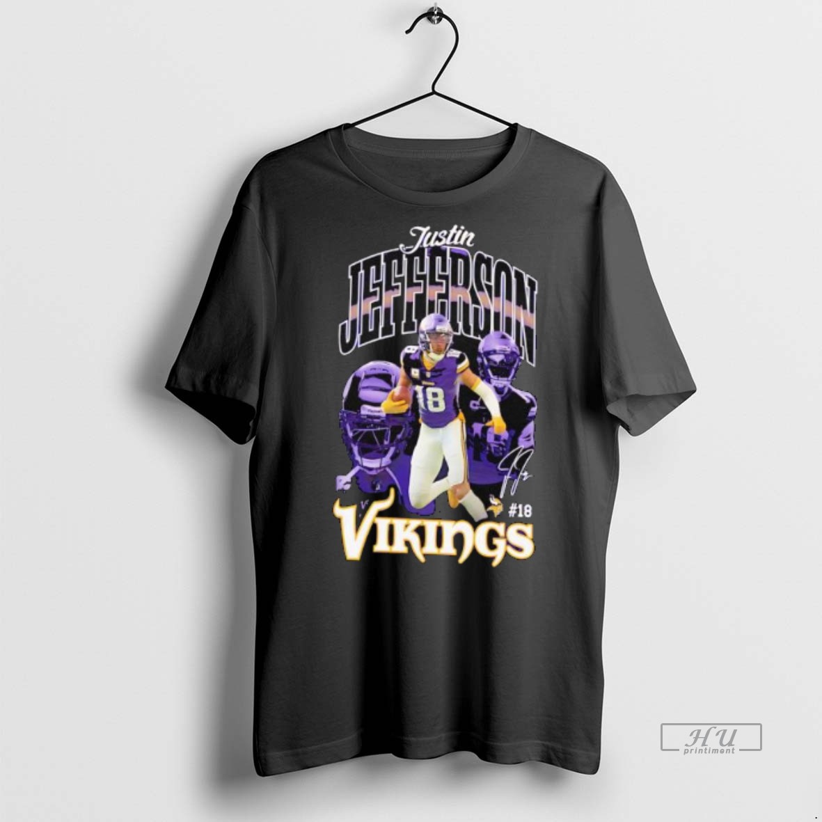 Officials Minnesota Vikings Justin Jefferson Signature Premium Tee Shirt Sweater Hoodie
