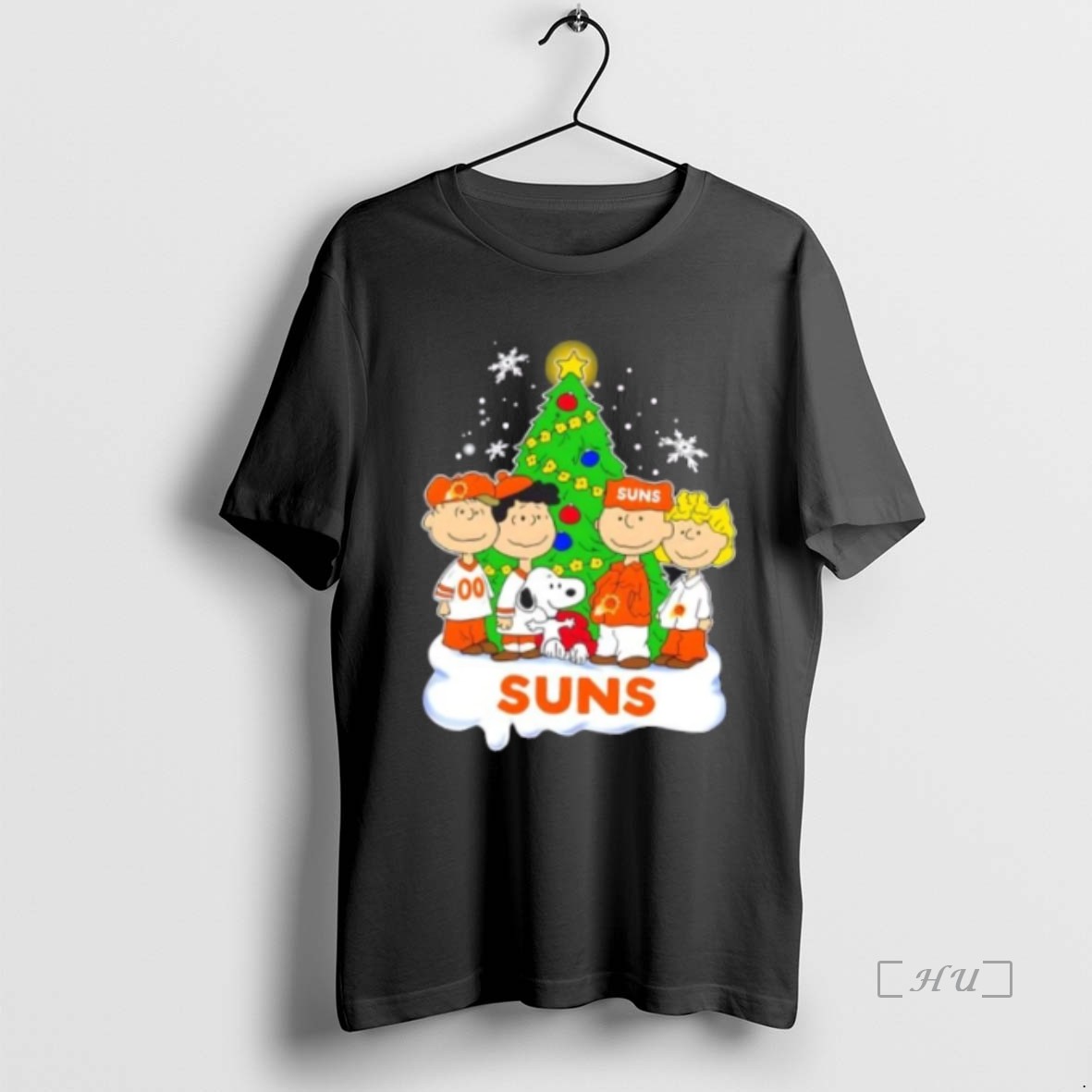 Officials Phoenix Suns X Peanuts Snoopy And Friends Christmas Tree Premium T Shirts Sweater Hoodie