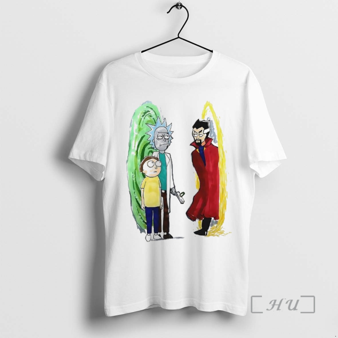 Officials Rick And Morty Dr Strange Teleport Cartoon Premium T Shirts Sweater Hoodie