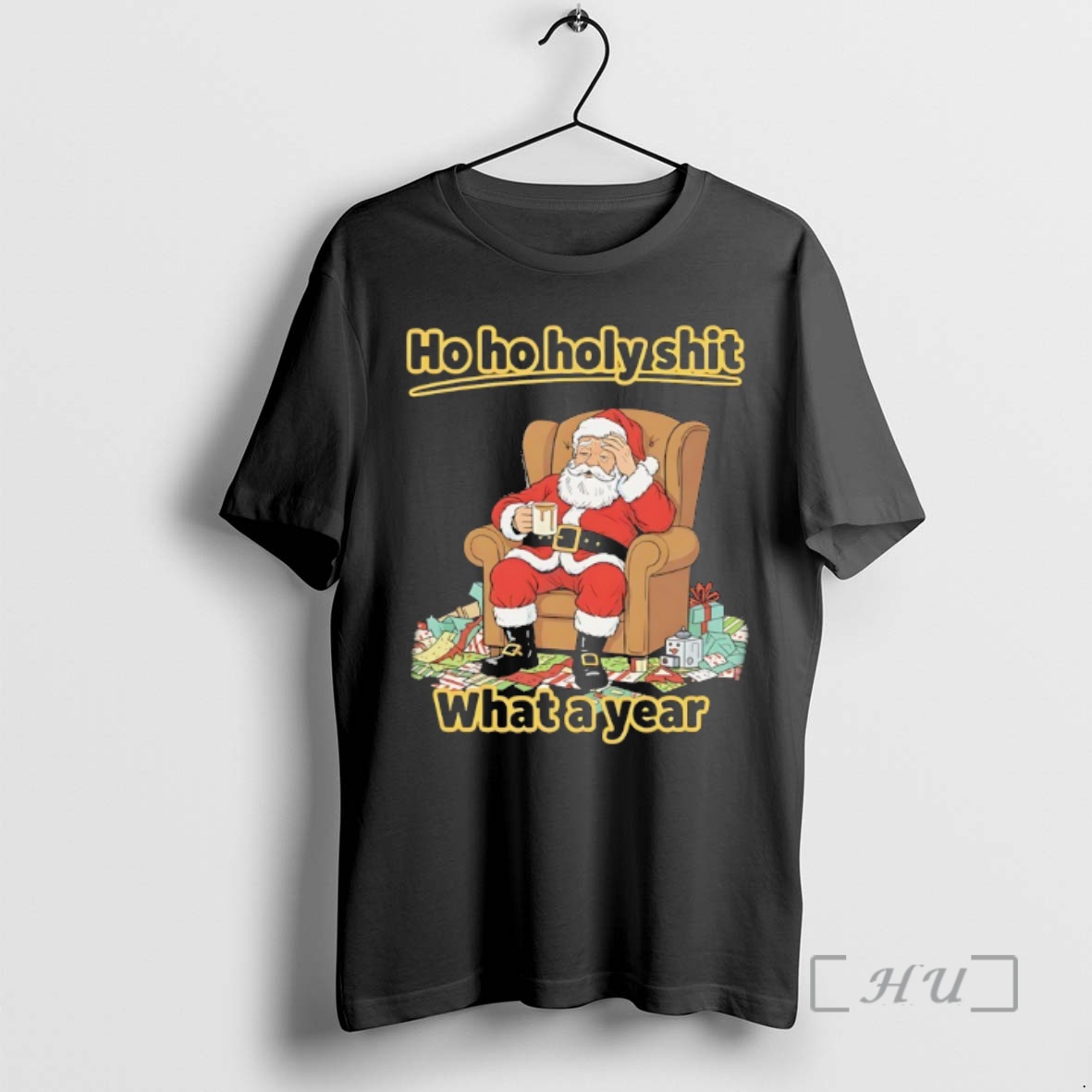 Officials Santa Ho Ho Holy Shit What A Year 2025 Christmas Premium T Shirts Sweater Hoodie