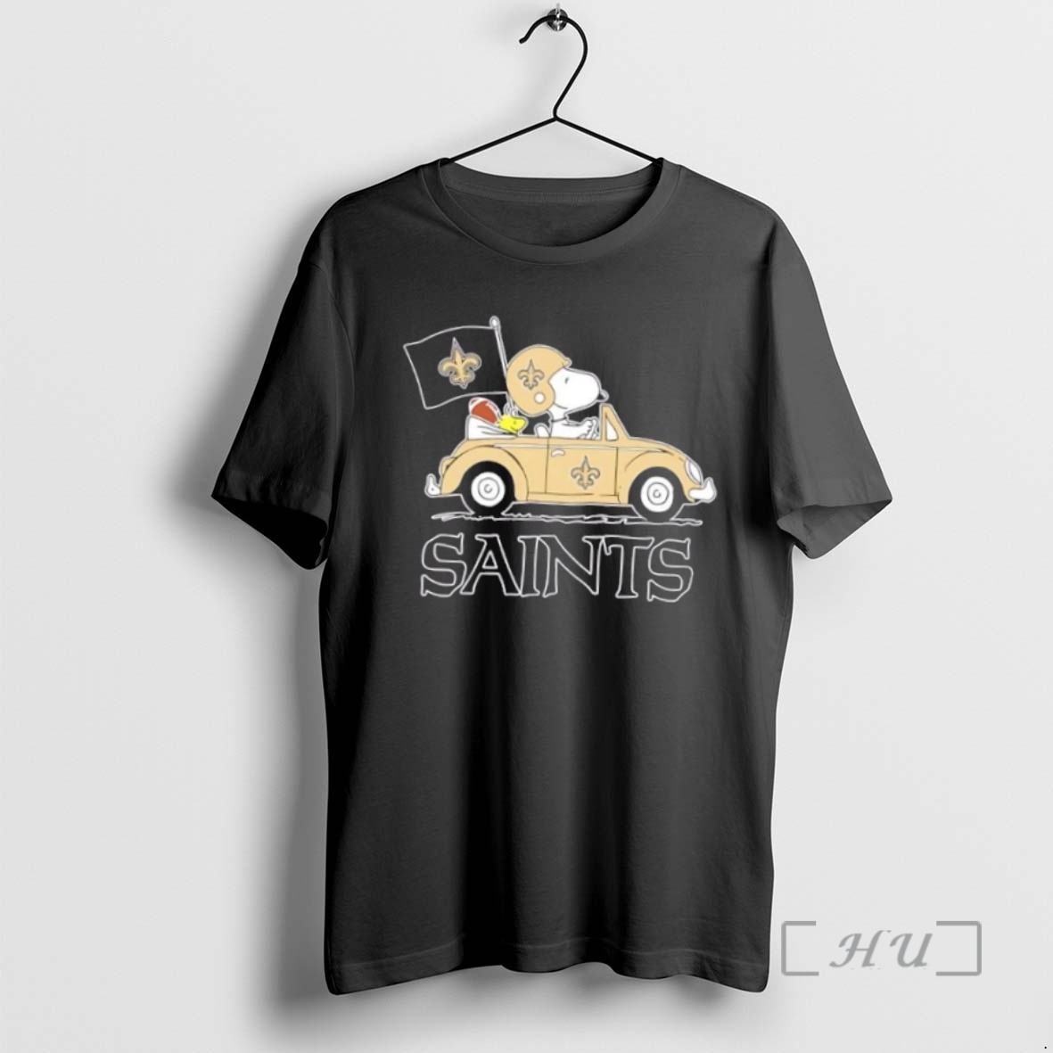 Officials Snoopy And Woodstock Driving Car New Orleans Saints Football Premium T Shirt Sweater Hoodie
