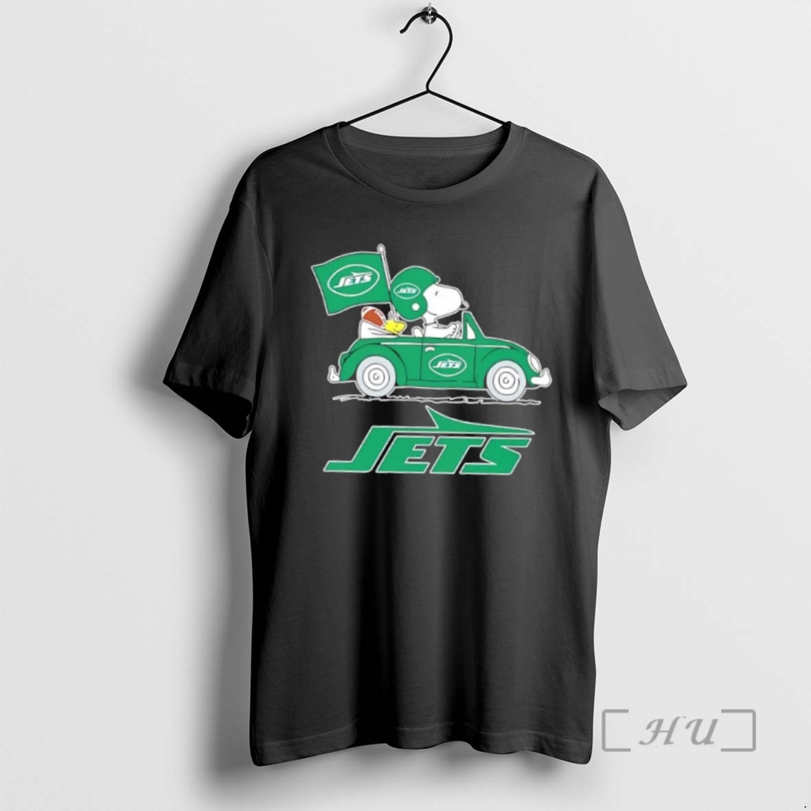Officials Snoopy And Woodstock Driving Car New York Jets Football Premium T Shirt Sweater Hoodie