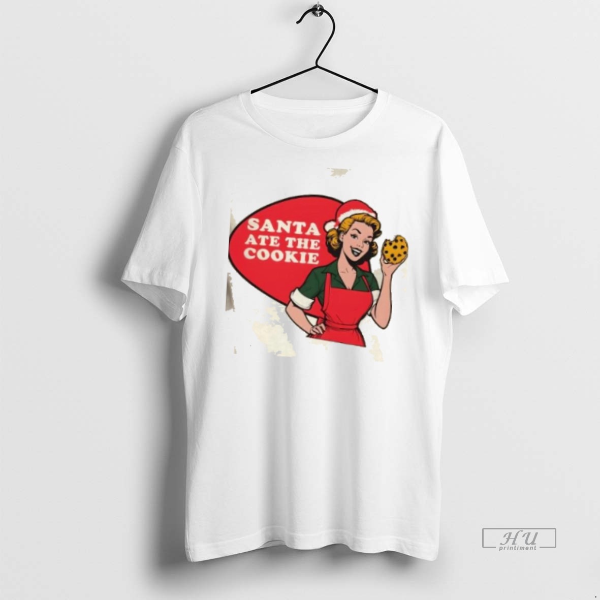 Officials Womens Santa Ate The Cookie Boyfriend Premium Tee Shirt Sweater Hoodie
