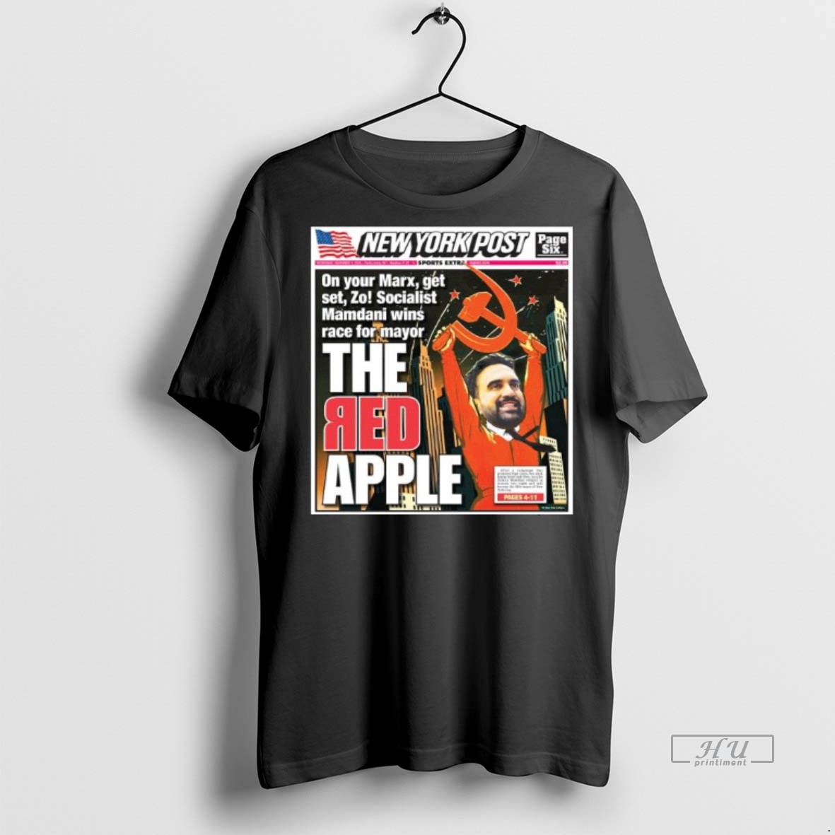 Officials Zohran Mamdani For Nyc Mayor The Red Apple Premium Tee Shirt Sweater Hoodie