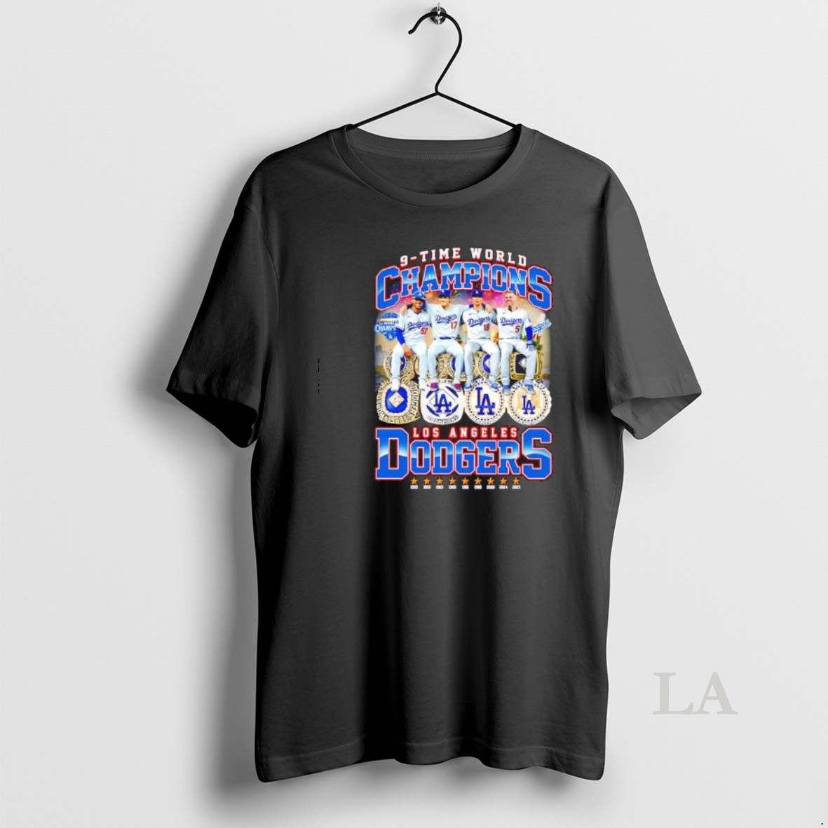 Original 9 Time World Champions La Dodgers 2025 Shirt