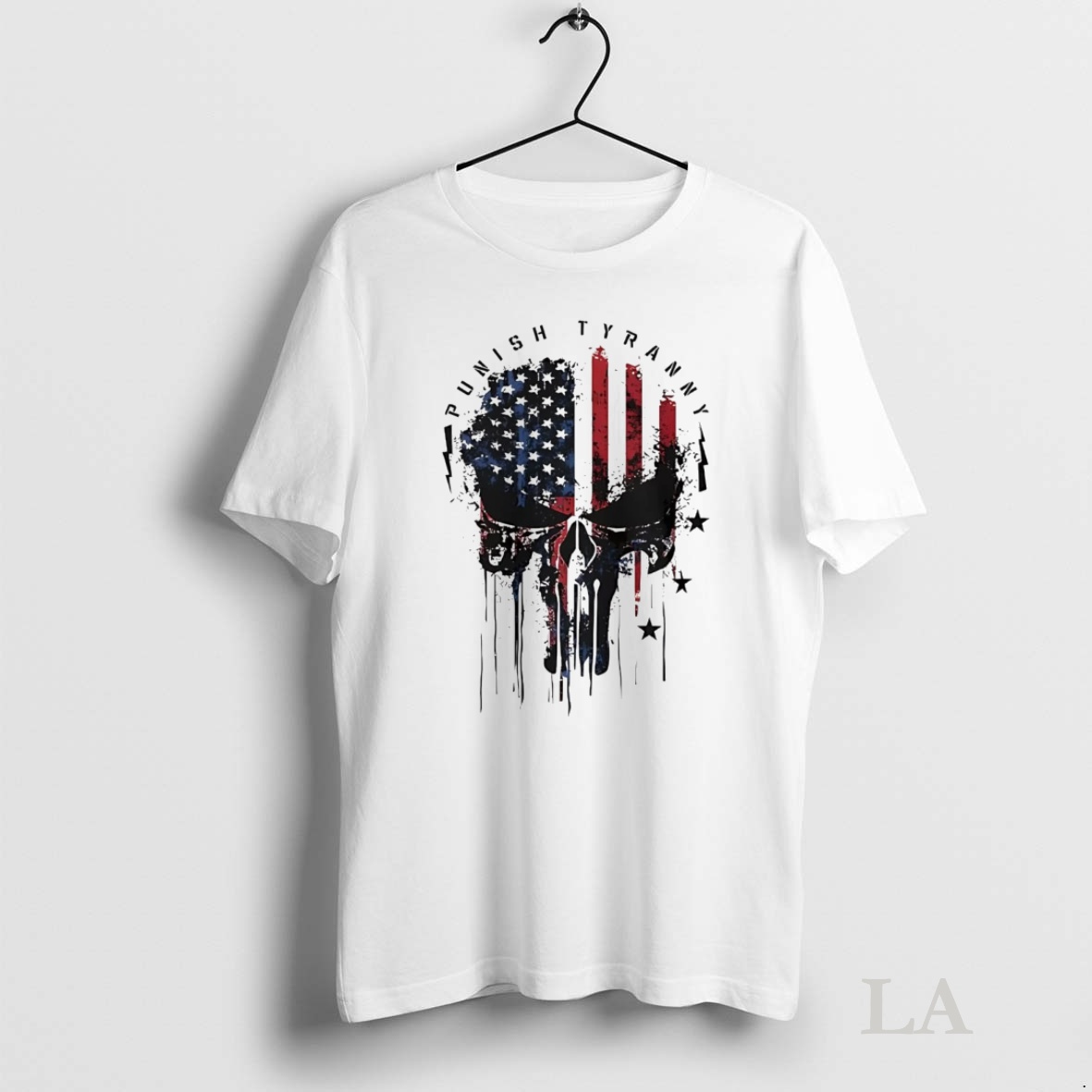 Original American Flag Skull Punish Tyranny Shirt