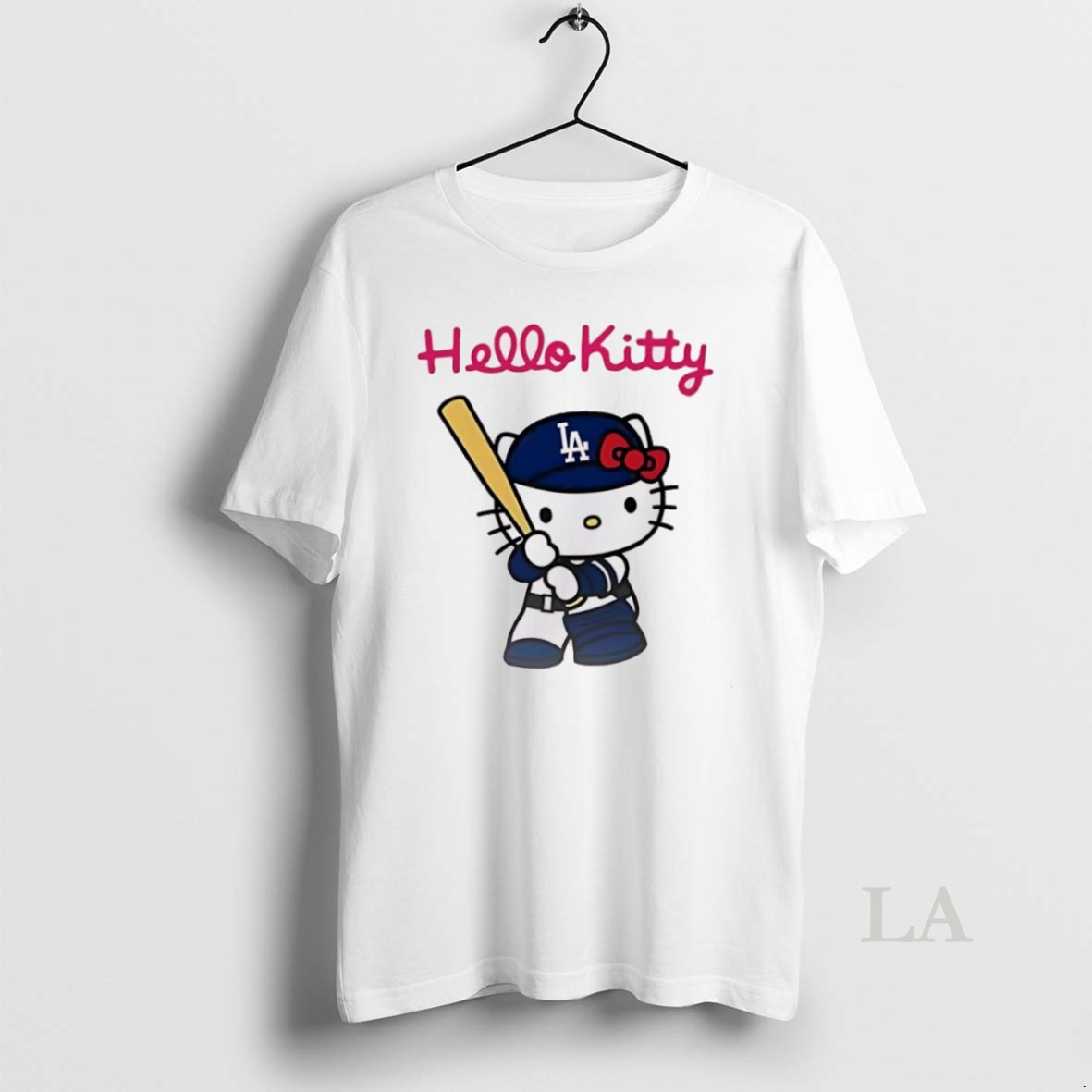 Original Awesome Hello Kitty X Los Angeles Dodgers 2025 Back To Back World Series Pink Baseball Shirt