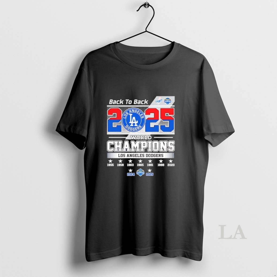 Original Back To Back 2025 World Series Champions La Dodgers Shirt