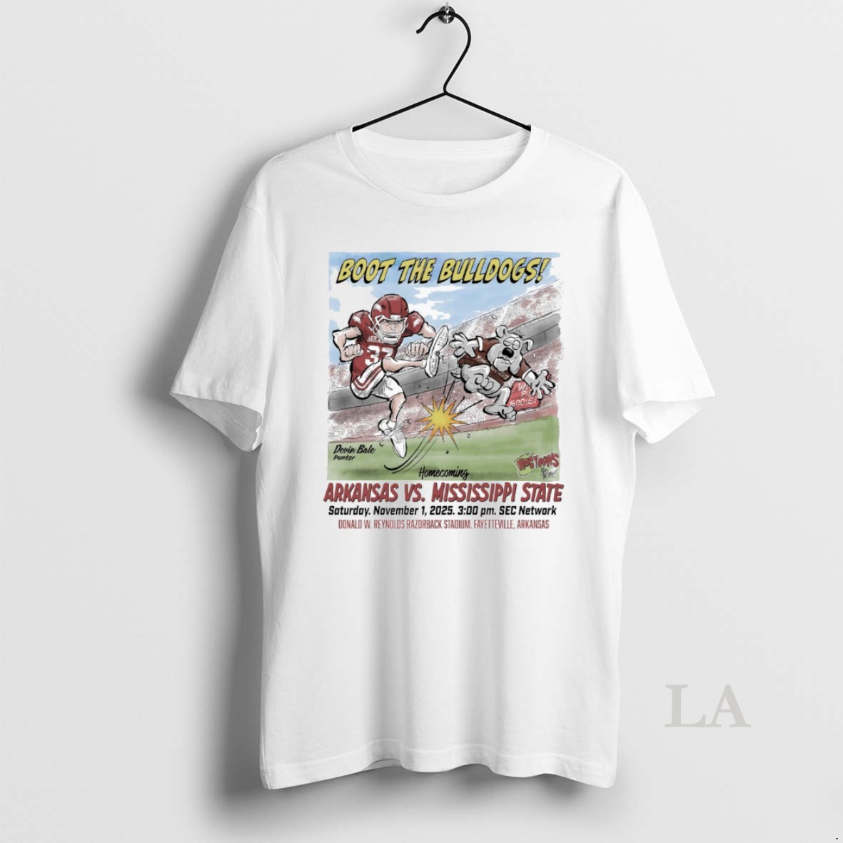 Original Boot The Bulldogs Arkansas Vs Mississippi State Homecoming November 1 2025 Fayetteville Ar Shirt