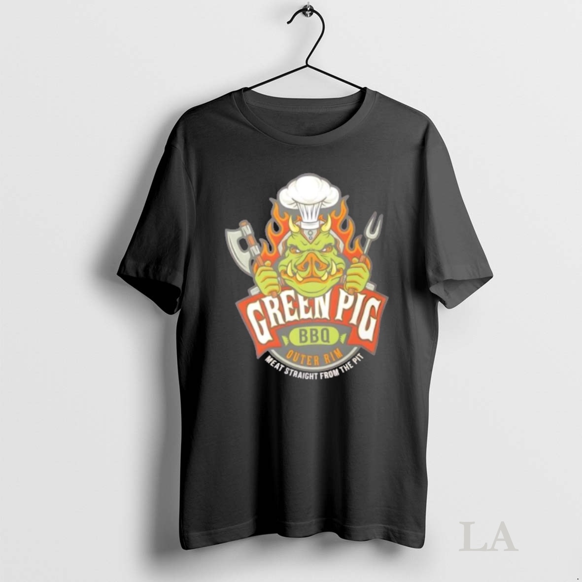 Original Green Pig Bbq Vintage Smoke And Sauce Shirt
