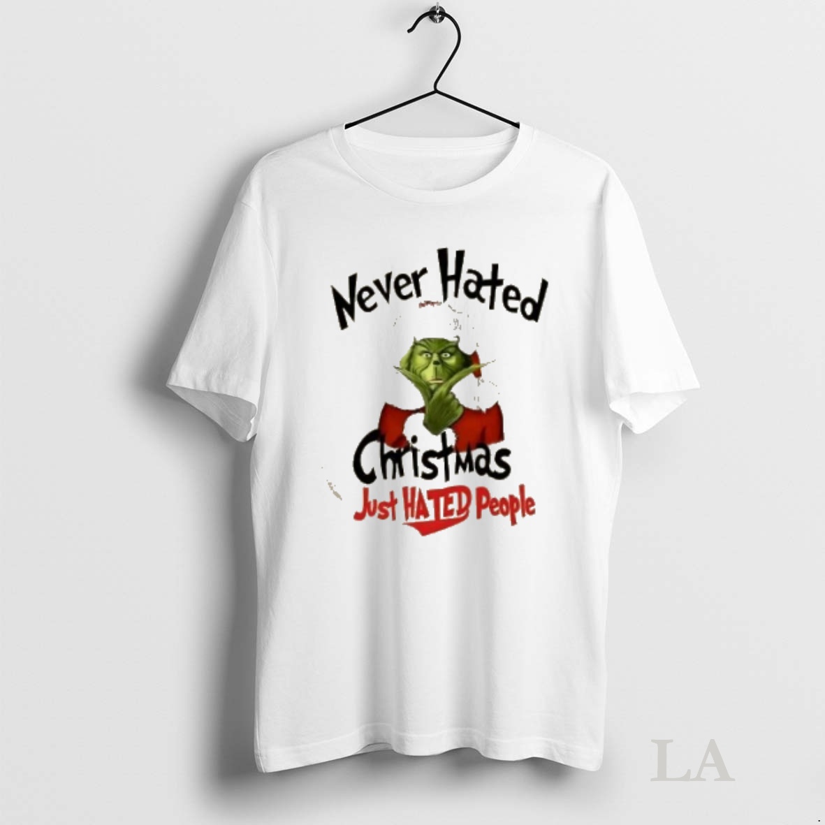 Original Grinch Never Hated Christmas Just Hated People Shirt