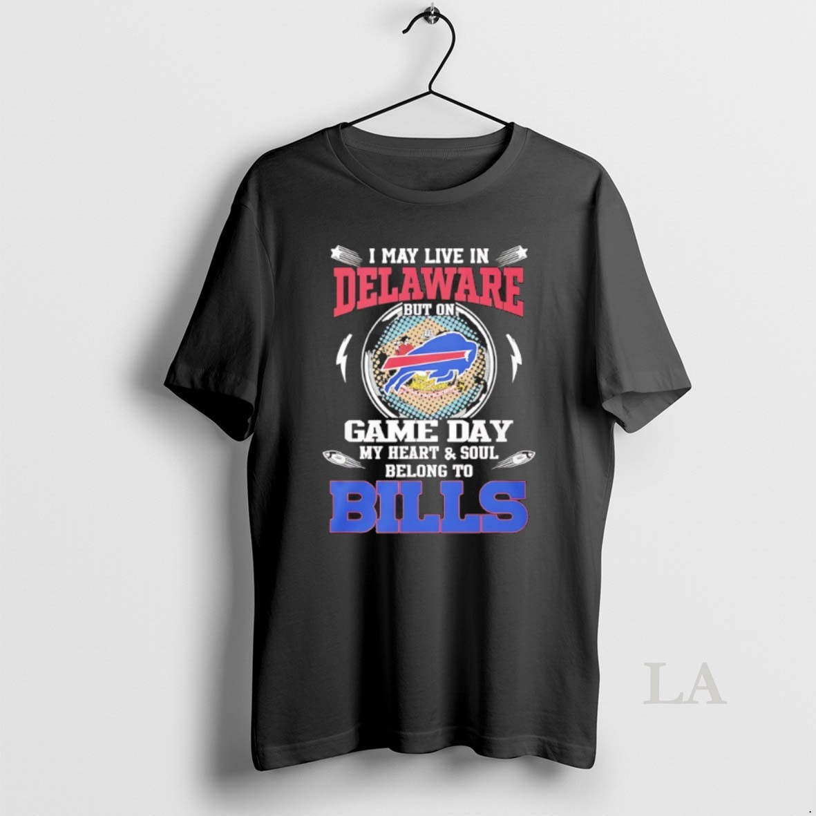 Original I May Live In Delaware Game Day My Heart And Soul Belong To Buffalo Bills 2025 Shirt