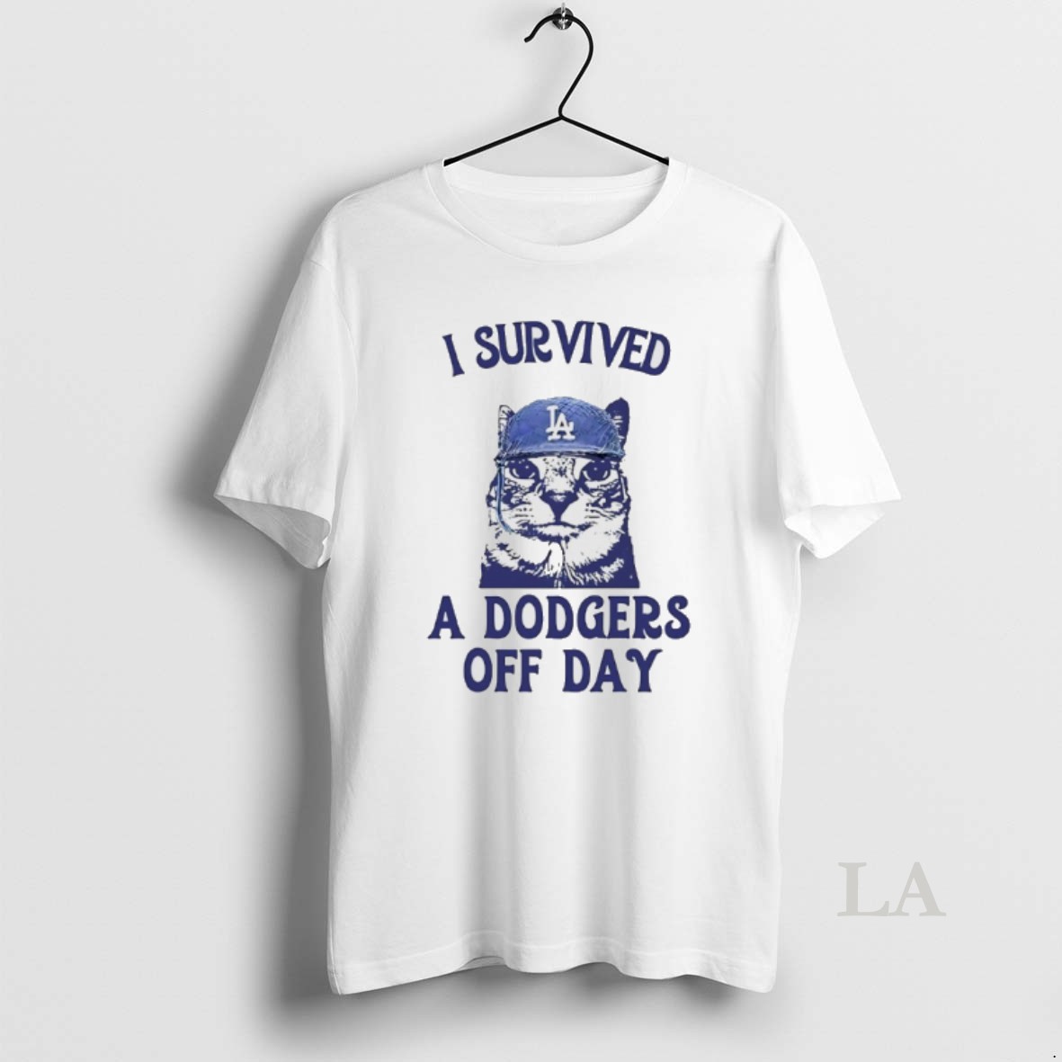 Original I Survived A Dodgers Off Day Cat Meme Shirt