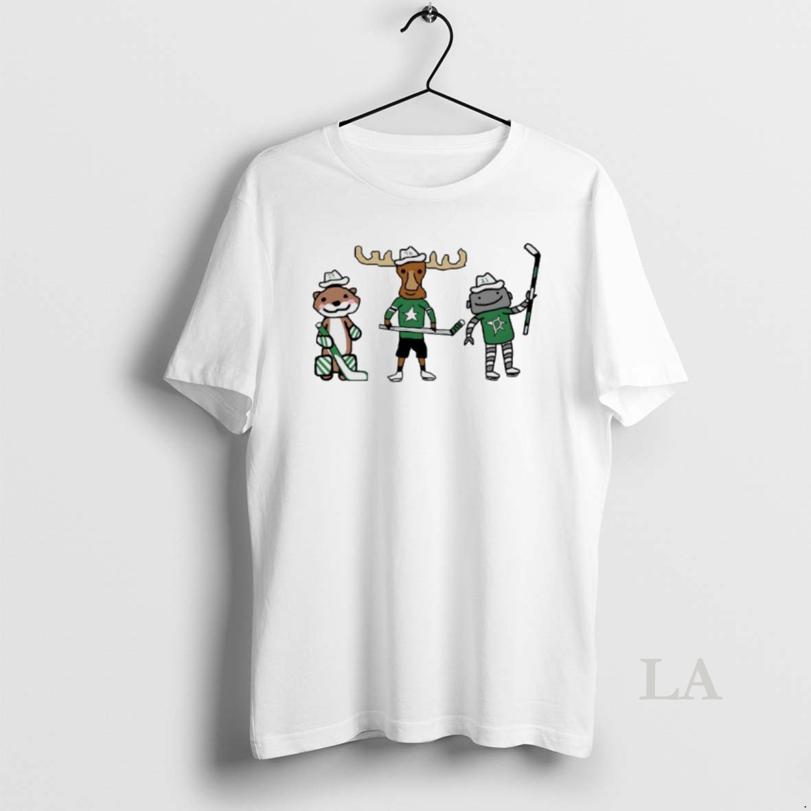 Original Jake Oettinger Otter Mikko Rantanen Moose And Jason Robertson Robo Guys Dallas Stars Mascot Caricature Shirt