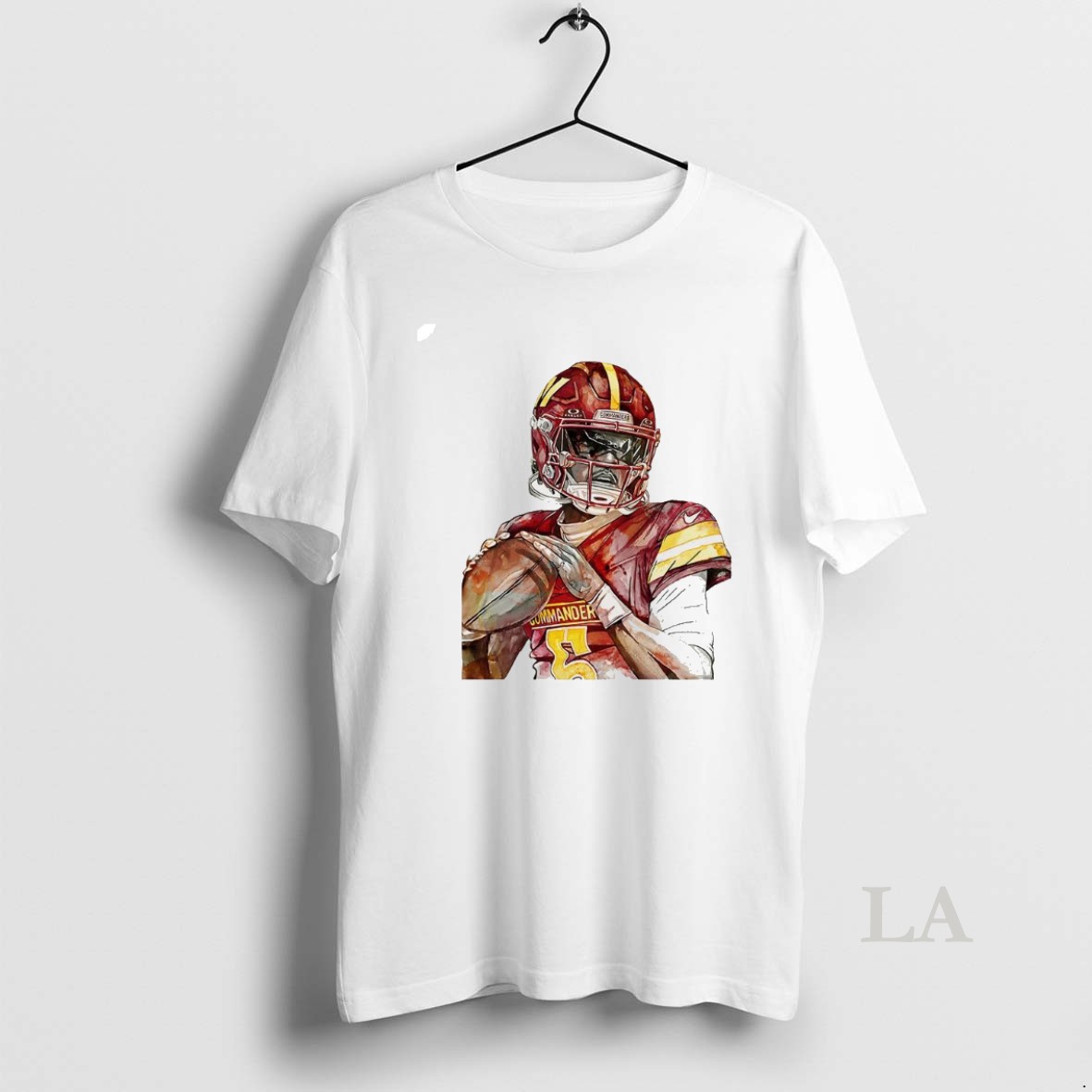 Original Jayden Daniels Washington Commanders Sketch Shirt