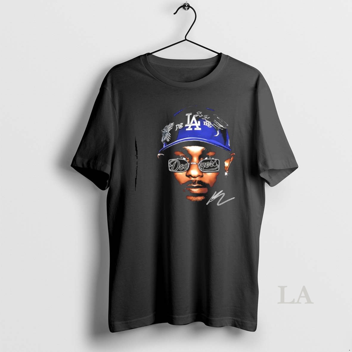 Original Kendrick Lamar X Los Angeles Dodgers Big Head Signature Shirt