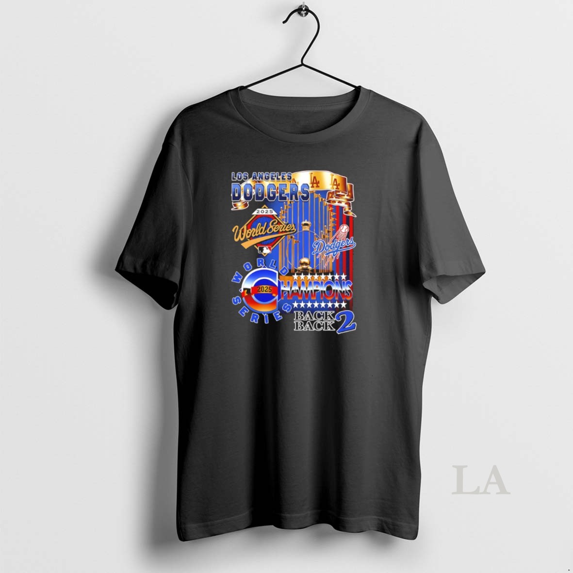 Original Los Angeles Dodgers 2025 World Series Champions Back 2 Back Graphic Vintage Shirt