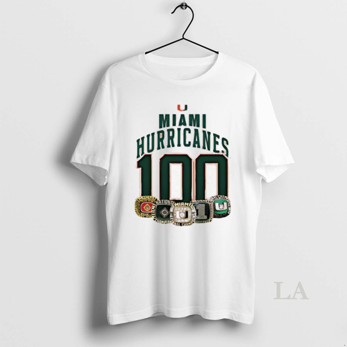 Original Miami Hurricanes 100 Years Of The Rings Shirt