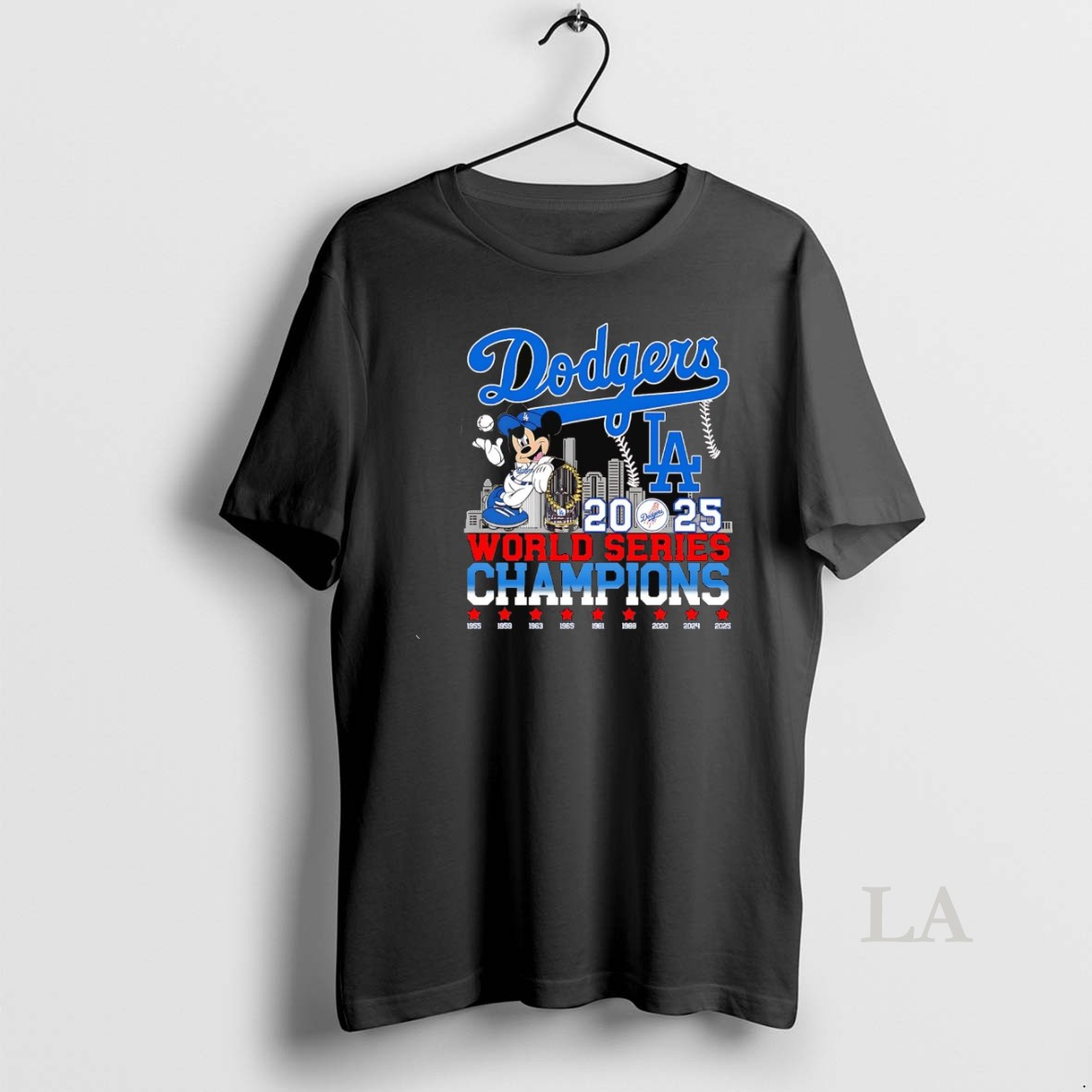 Original Mickey Los Angeles Dodgers 2025 World Series Champions Trophy Shirt