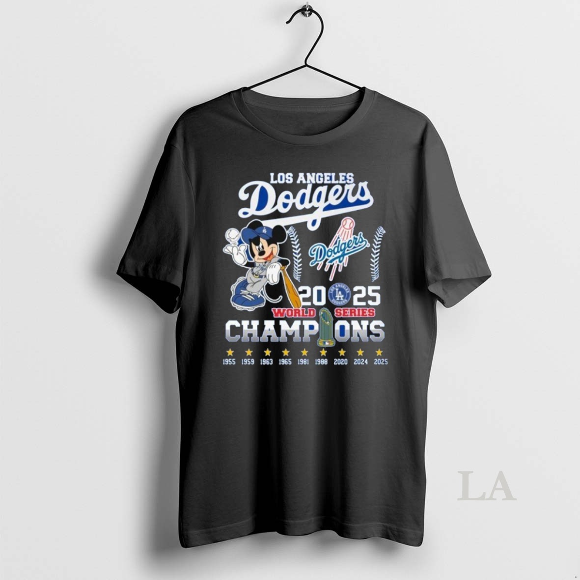 Original Mickey X Los Angeles Dodgers 2025 World Series Champions 1955 2025 Shirt