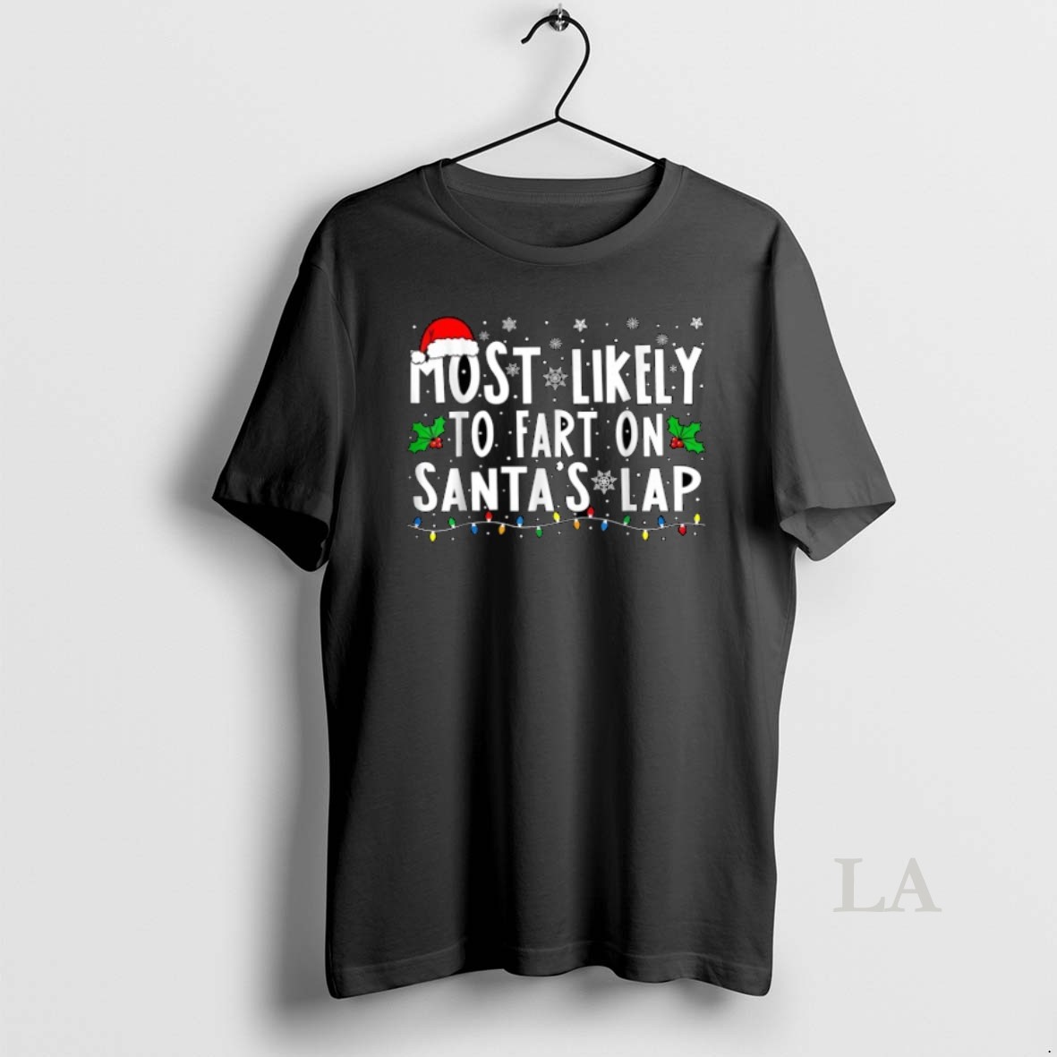 Original Most Likely To Fart On Santas Lap Christmas Shirt