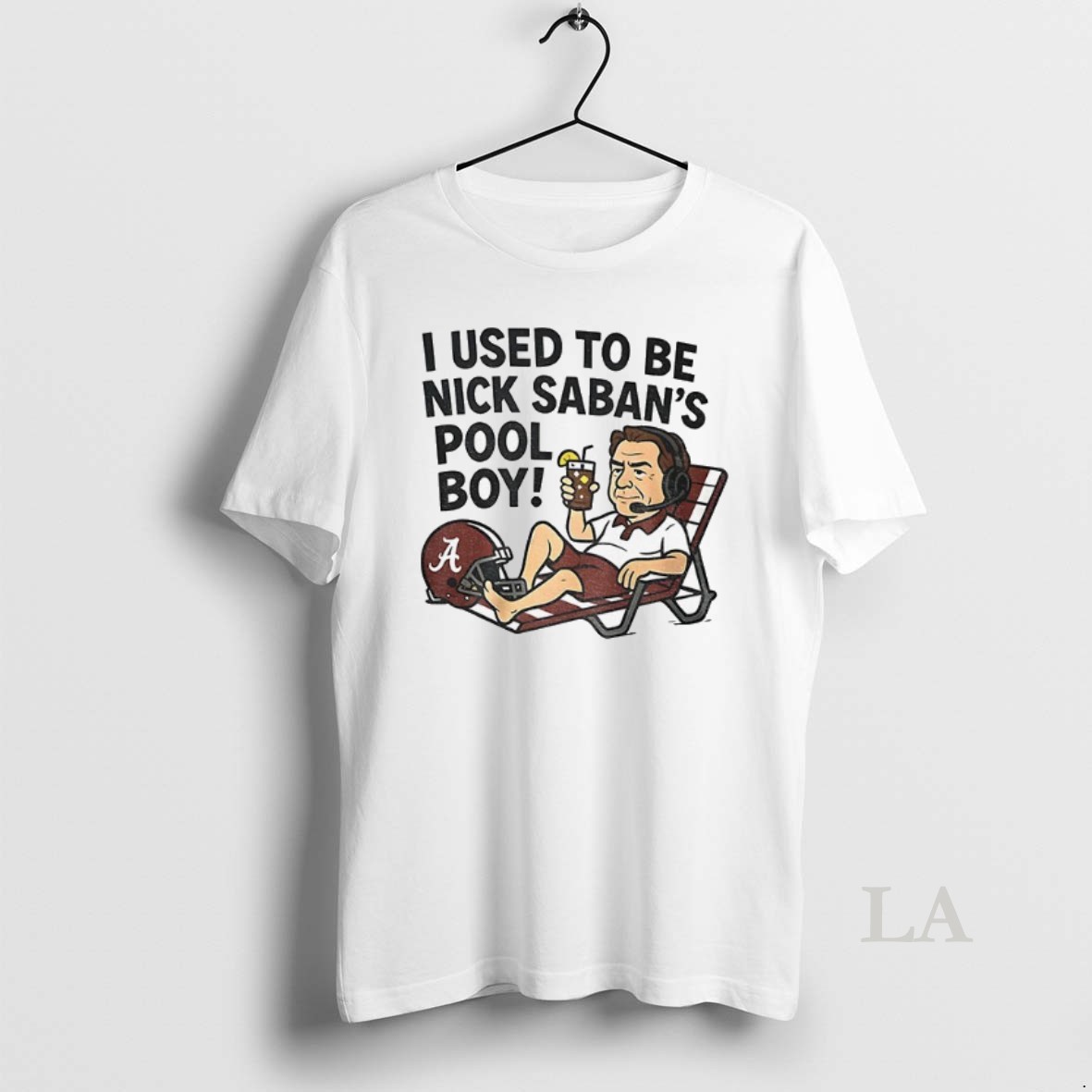 Original Nick Saban Alabama Crimson Tide I Used To Be Nick Sabans Pool Boy Cartoon Shirt