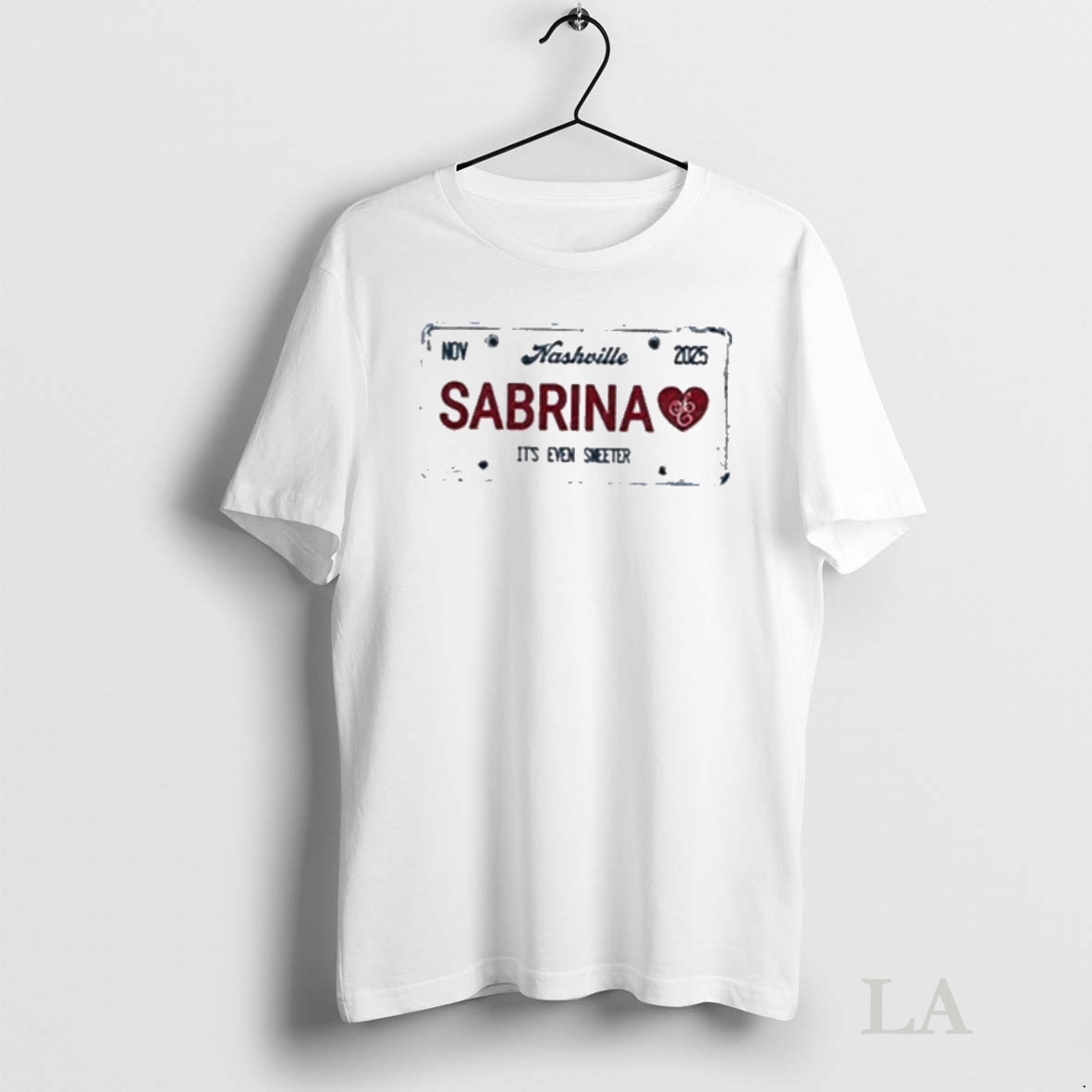 Original Sabrina Carpenter Nashville License Plate Shirt