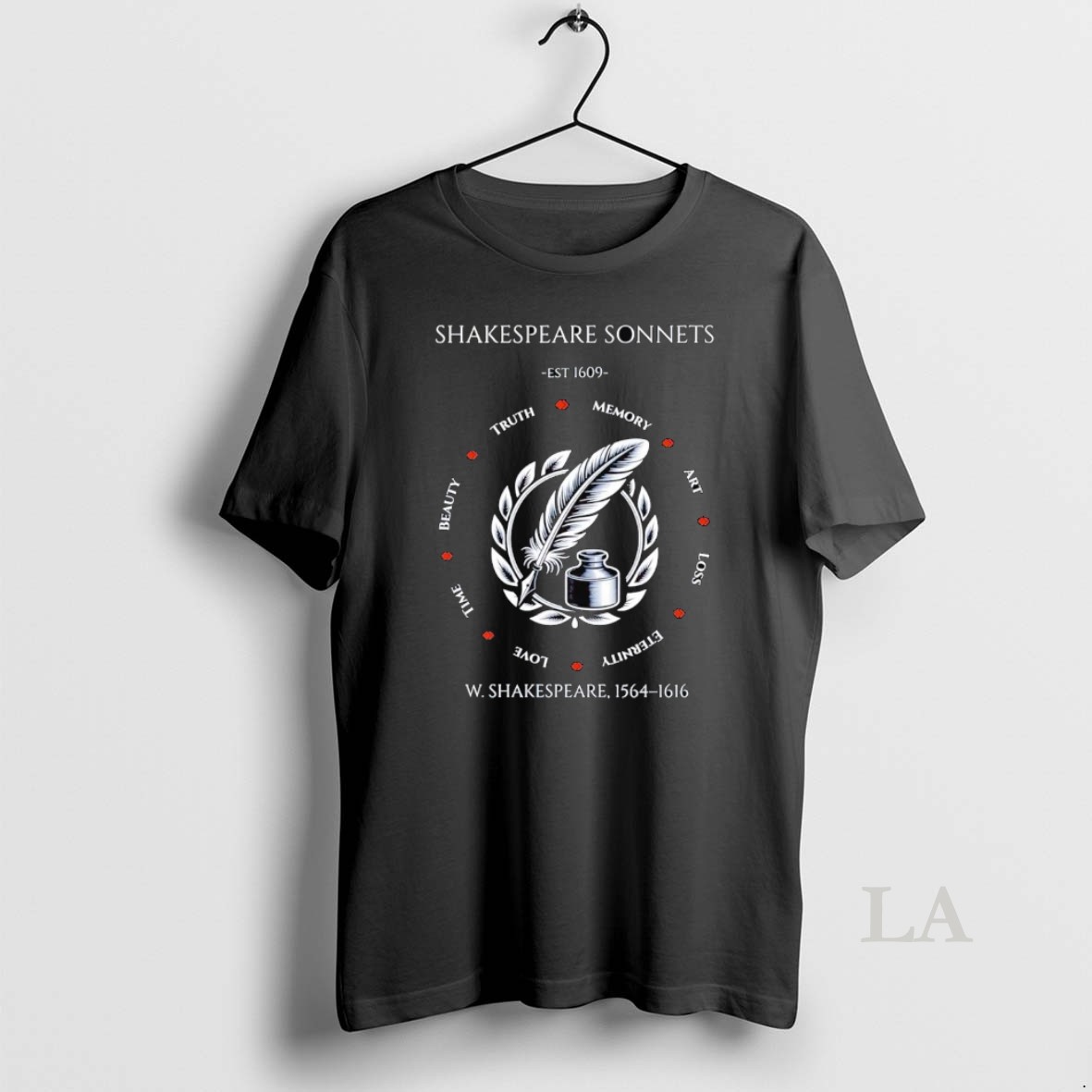 Original Shakespeare Sonnets Est 1609 Truth Memory Art Loss Eternity Love Time Beauty Shirt