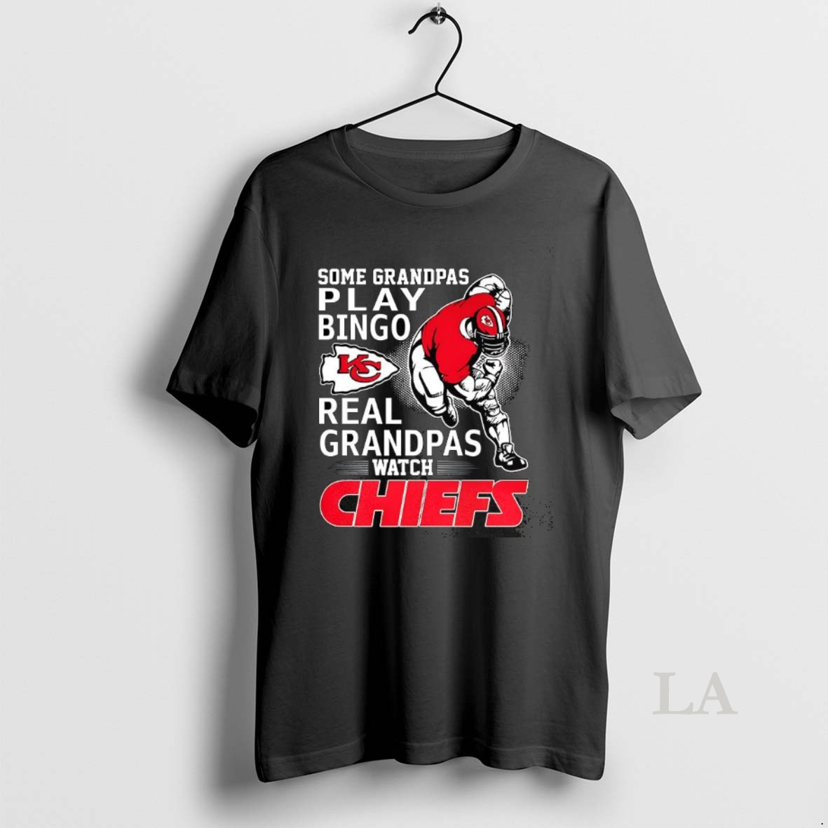 Original Some Grandpas Play Bingo Real Grandpas Watch Kansas City Chiefs Football Mascot Shirt