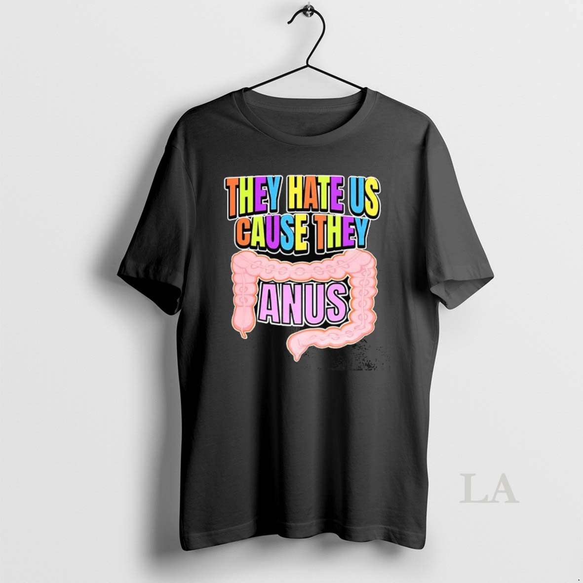 Original They Hate Us Cause They Anus Large Intestine Funny Shirt