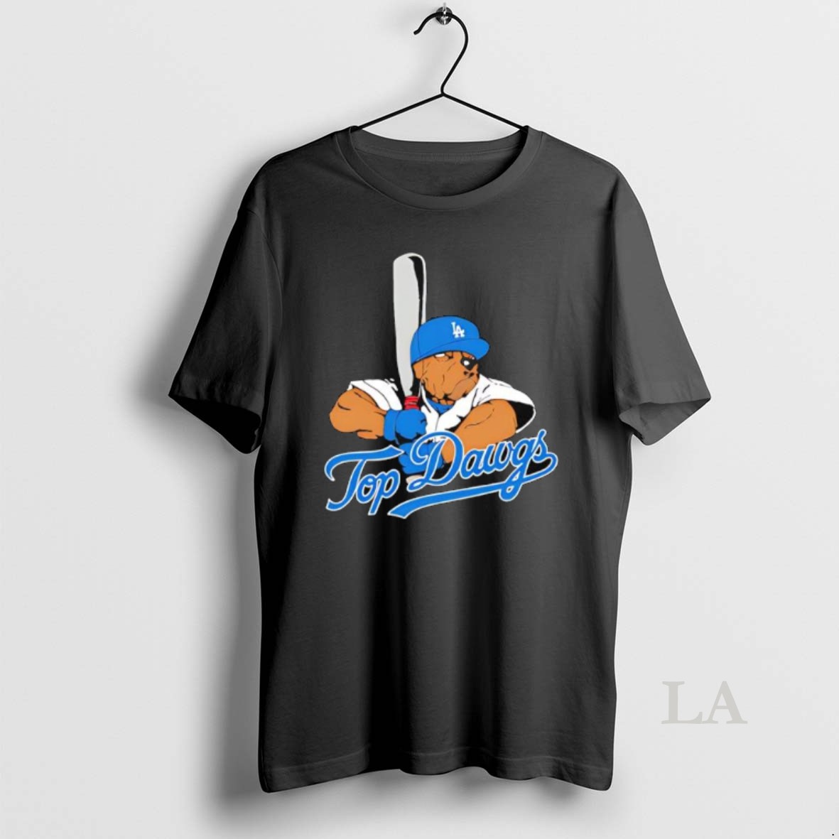 Original Top Dawgs X Los Angeles Dodgers Bulldog Mascot Shirt
